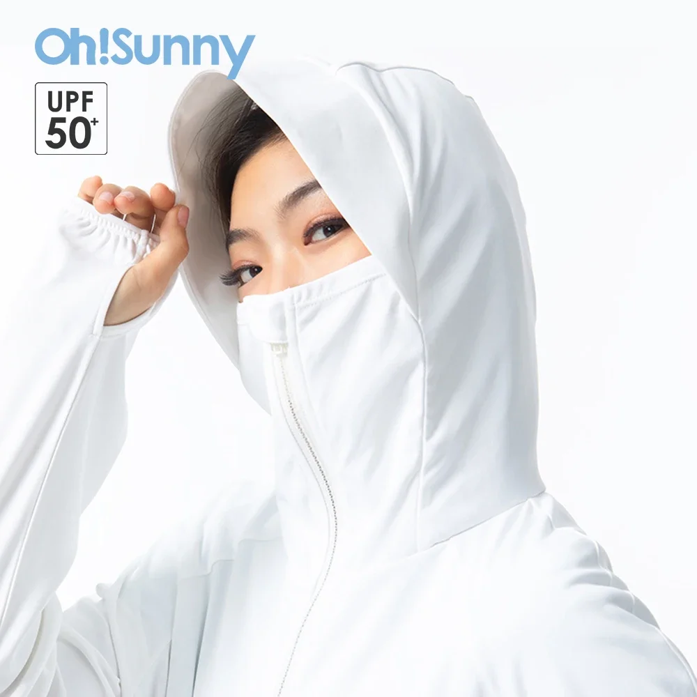 

Модная уличная спортивная одежда OhSunny с защитой от УФ-излучения, солнцезащитные однотонные свободные пальто с капюшоном для защиты от солнца