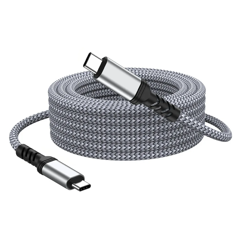 Dual Type-C Braided Durable Data Cable Extra-Long Fast-Charging&High-Speed Compatible with Samsung&Apple Laptops (for Charging)