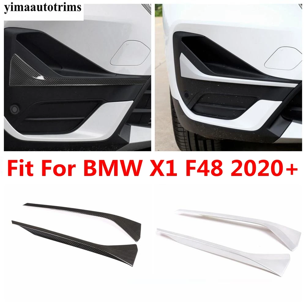 

Front Bumper Fog Light Lamp Eyebrow Strip Cover Trim For BMW X1 F48 2020 2021 ABS Chrome / Carbon Fiber Exterior Accessories