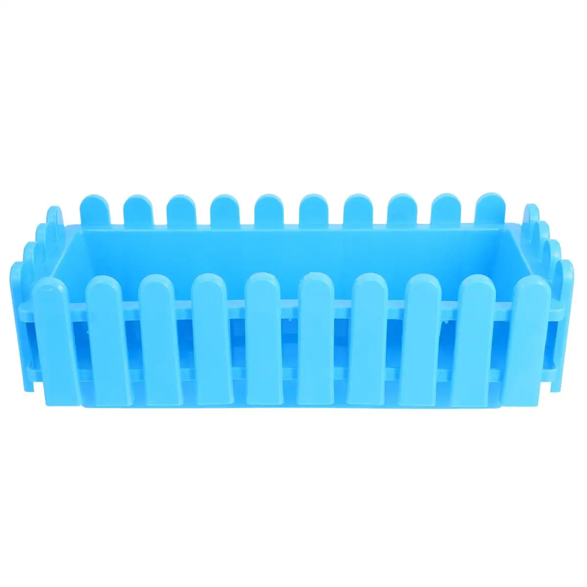 

Plastic Flowerpot Fence PP Resin Planter Rectangular Pot for Succulents Garden Decor Border Container