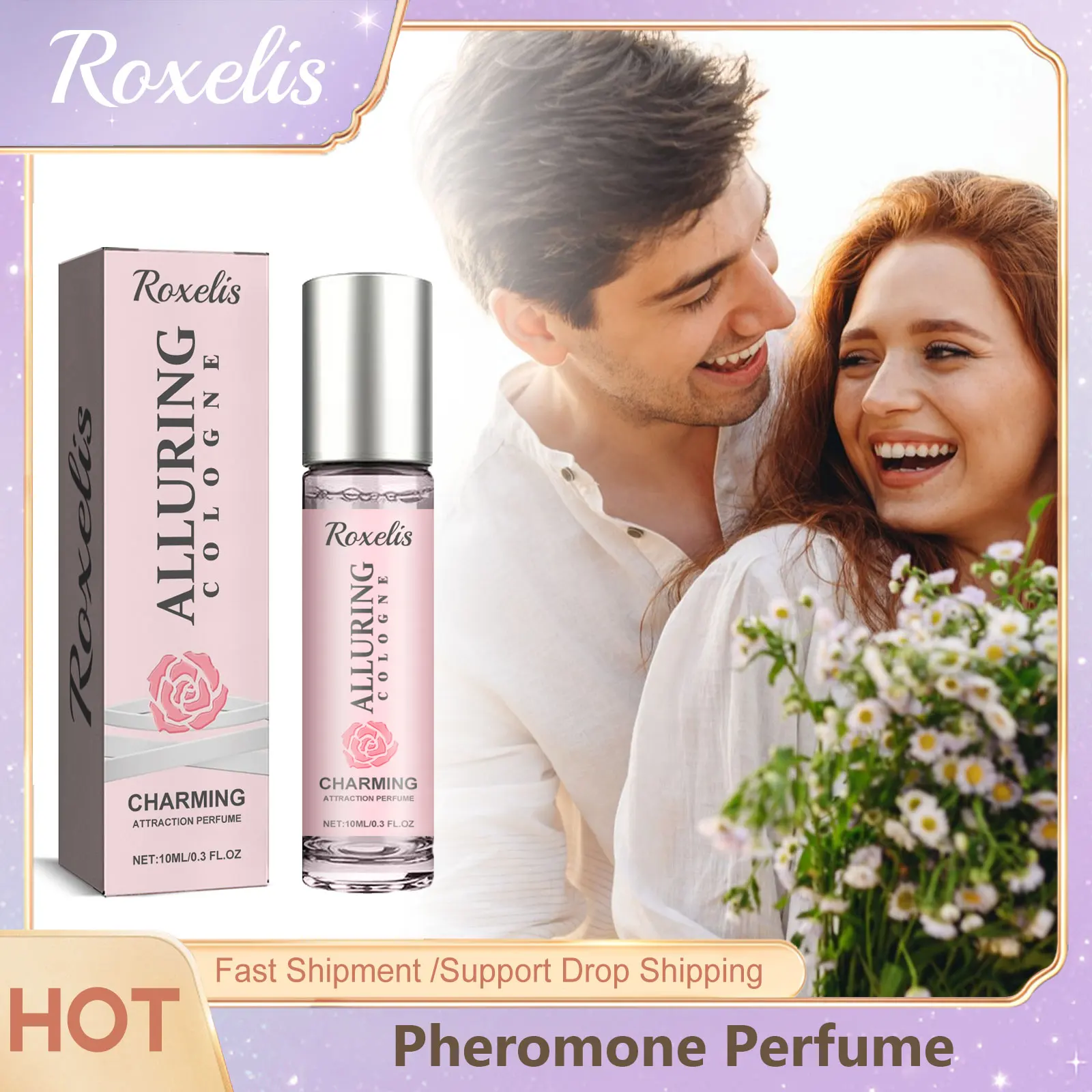 Pheromone Roller Perfume to Attract Women Sexually Stimulating Flirtation Oil Long Lasting Fragrance Refreshing Dating Perfume