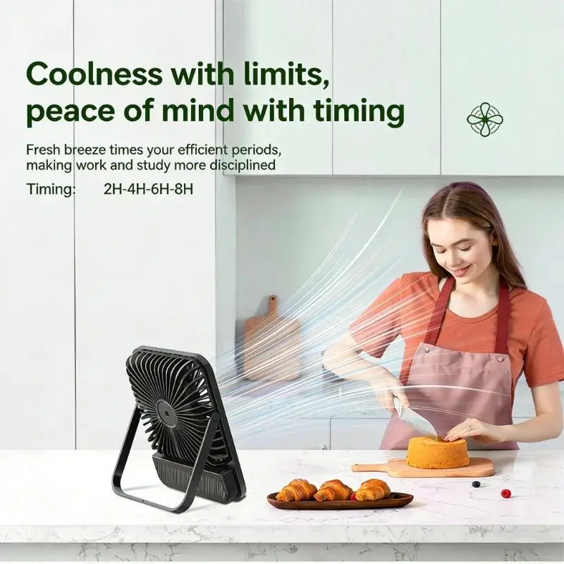 

D0AB Portable Carry Fan With Number measure 42dB Low Noise And Removable Cover Easy To Clean
