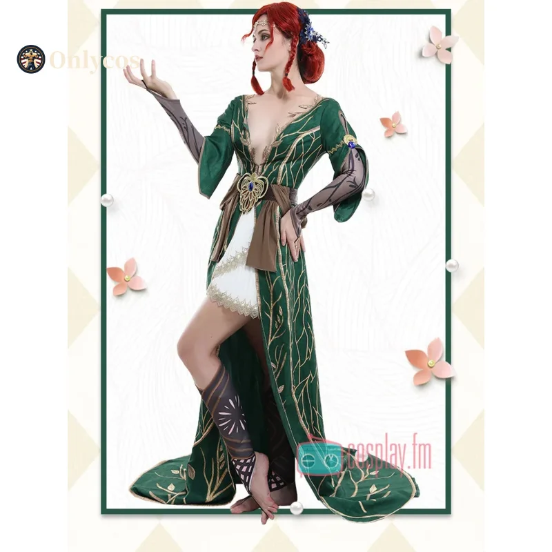 تريس ميريجولد كوسبلاي ذا ويتشر 3: وايلد هانت كوسبلاي زي جميل مثير لحفلة الهالوين زي لعب الأدوار للنساء Onlycos