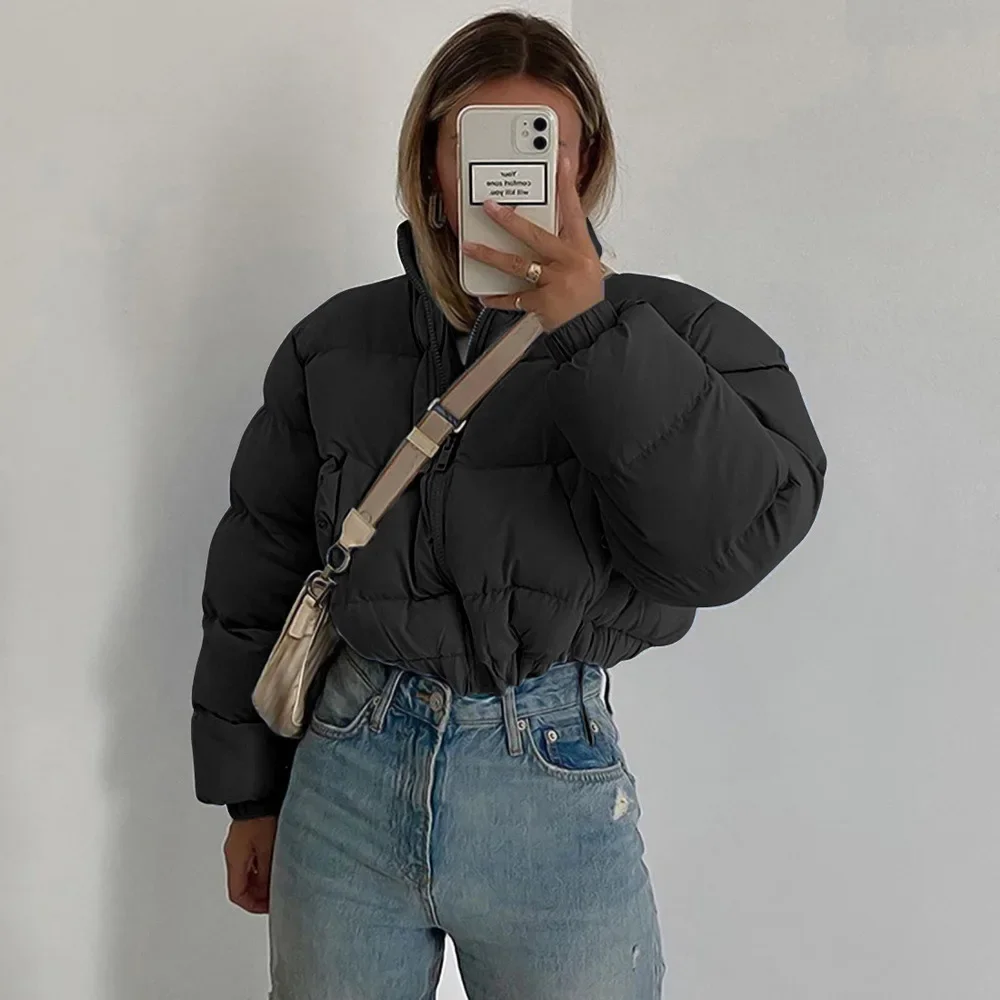 Fall Winter Down Coat Puffer Jacket and Coats Women Christmas Bubble Cropped Outerwear Warm Clothing Woman Jacket Woman Parkas