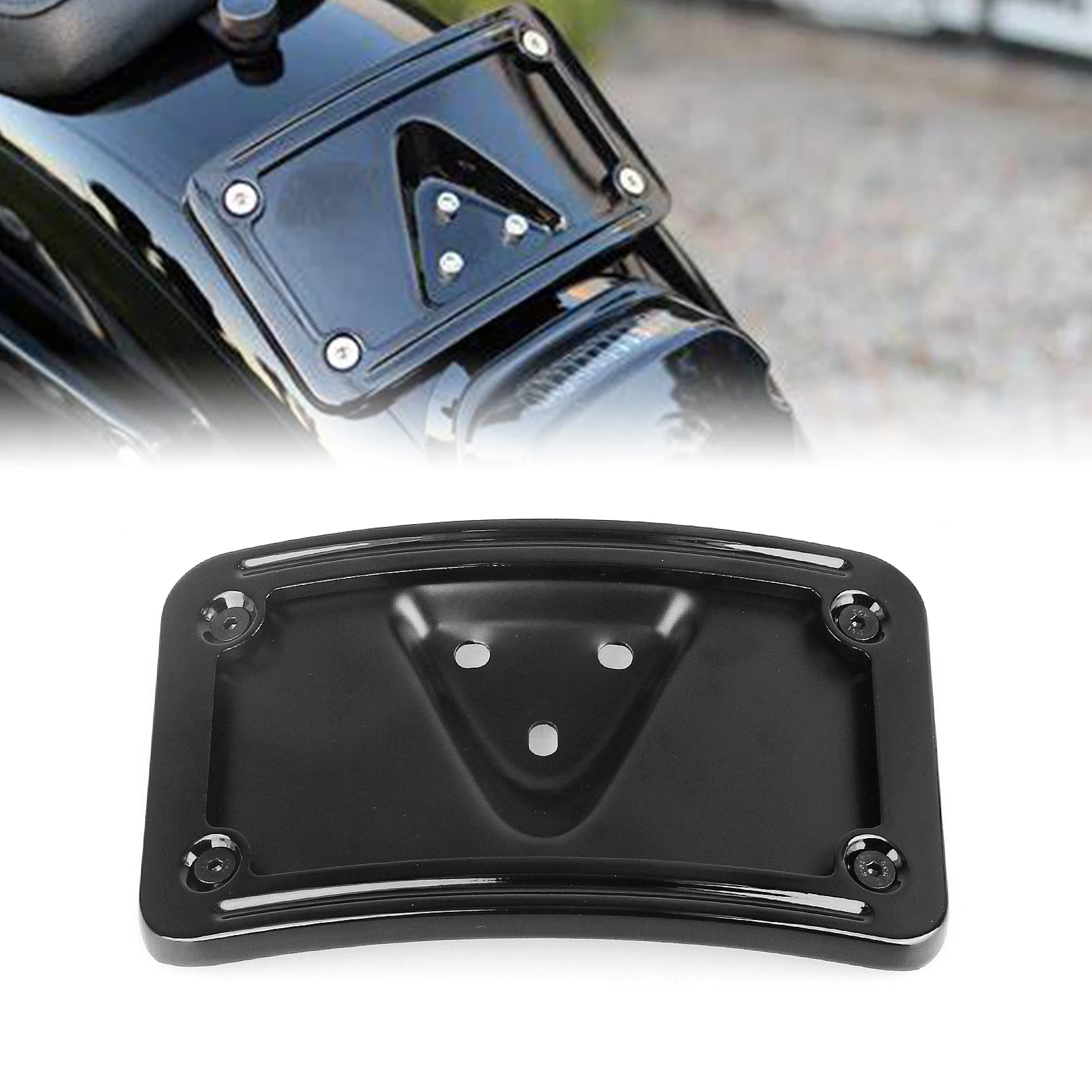 

Motorcycle Rear Registration Panel Holder License Plate Bracket For Harley Davidson Dyna Sportster 3 Holes Mount