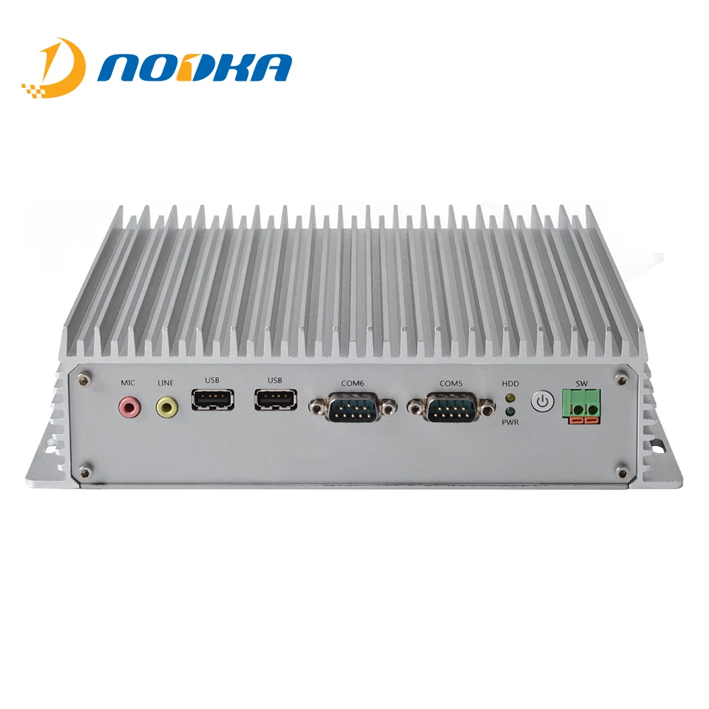 Factory price J1900 CPU 4g RAM Fanless Mini PC 6 rs232 Industrial Computer with mini PCIe slots