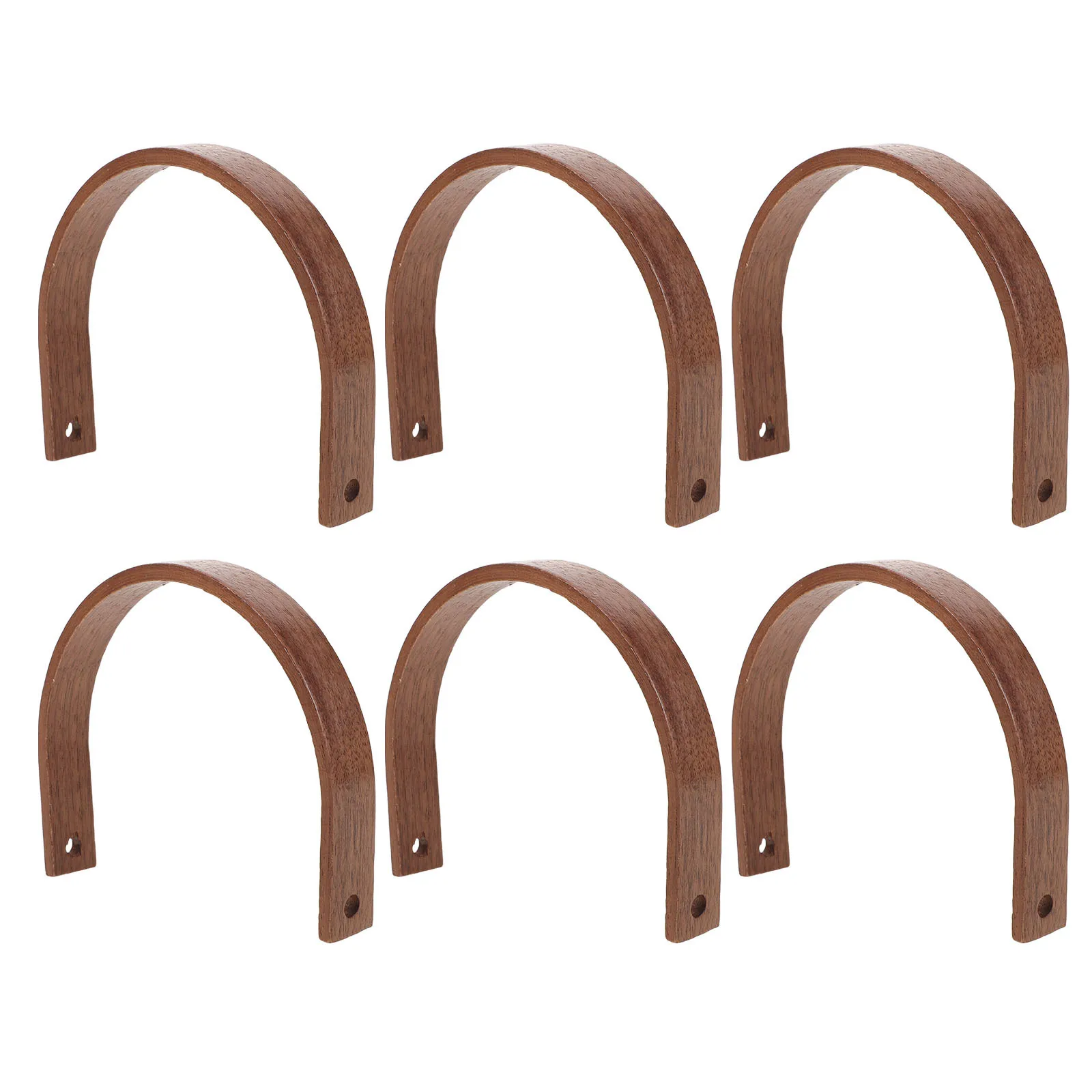 

6Pcs Wooden Teapot Handle Replacement Ergonomic Design Heat Isolation for Tea Accessories Supplies and Repair Wood Teapot Handle