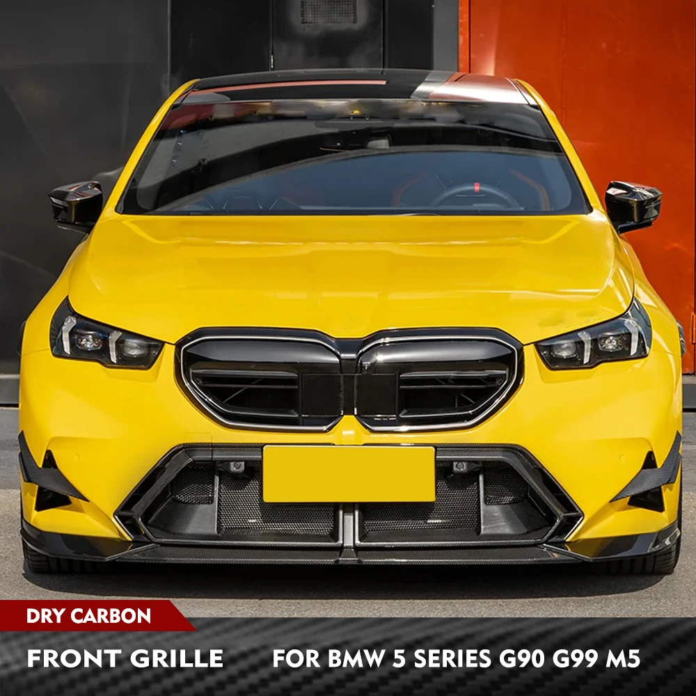 

Car Front Racing Grille ForBMW 5 Series G90 G99 M5 2024-2025 Front Grille Air Vent Intake Inserts Cover Prepreg Dry Carbon Fiber
