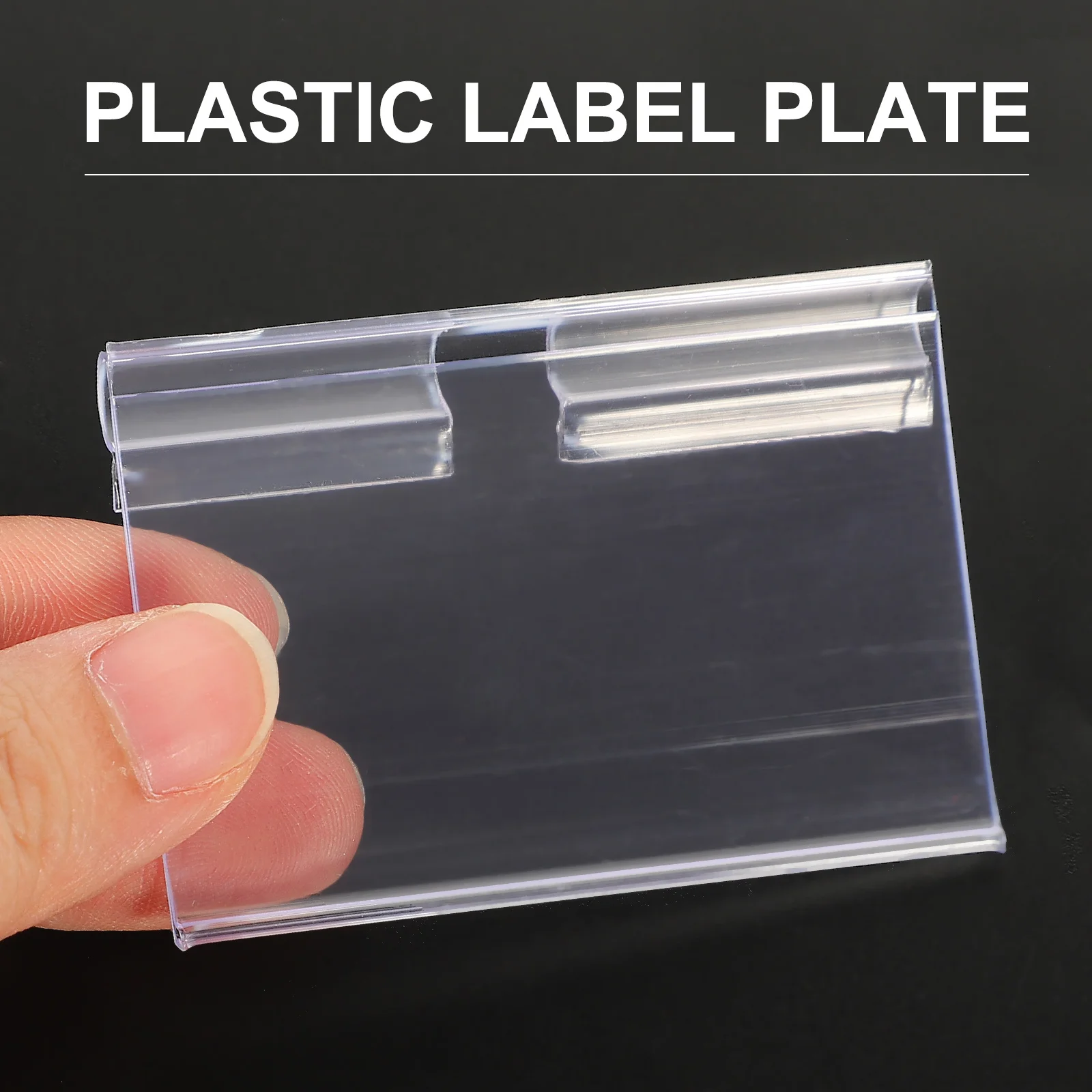 

60pcs Price Tag Label Holder For Shopping Mall Display Stand Retail Shelf Stable Sign Holder Wear-Resistant