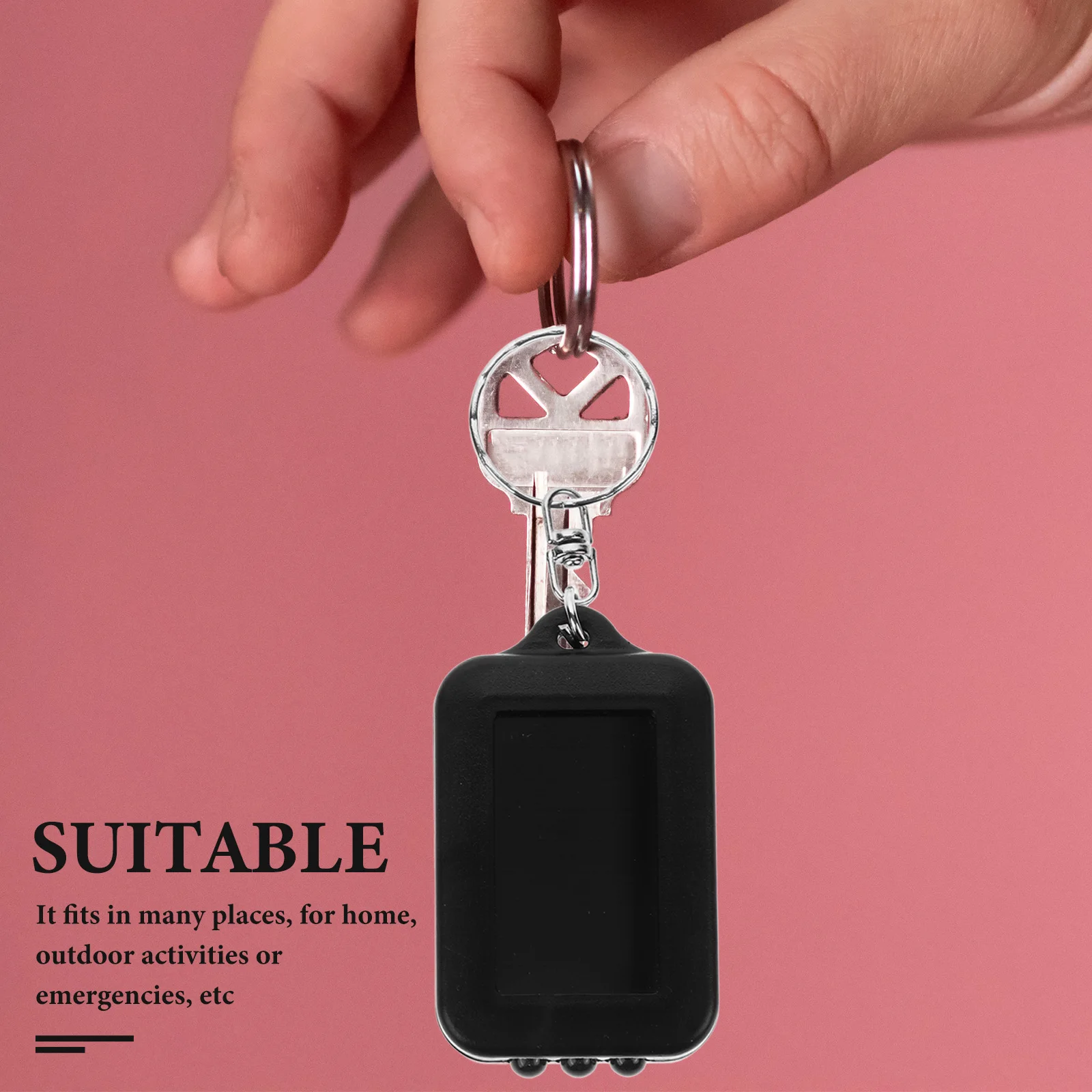 

5pcs Portable Flashlight Keychain LED Solar Charging Compact Energy Efficient for Home Outdoor Emergency Use