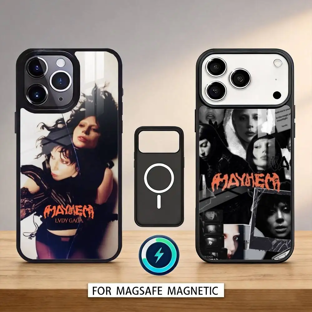

L-LADY GAGA MAYHEM Phone Case For iPhone 17,16,15,14,13,12,Pro,Max For Magsafe Magnetic Wireless Charging