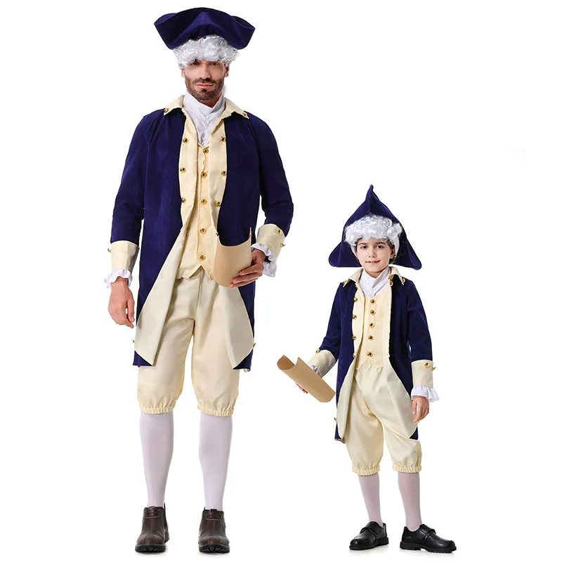 

Medieval Victorian Captain Jack Sailor Role Play Cosplay Costume Men Kid Pirate Uniform Halloween Carnival Party Clothing