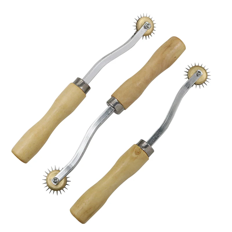 Hookah Manual Wheel Foil Poker Puncher With Wood Handle Foil Piercing Tool Foil Puncher Chicha Hookah Accessories