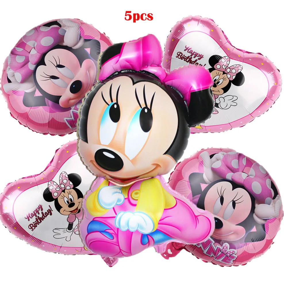 Disney Foil Balloon Mickey Mouse Balloons Minnie Birthday Party Decoration Kids Toy Baby Shower Ball Children Cartoon Gift