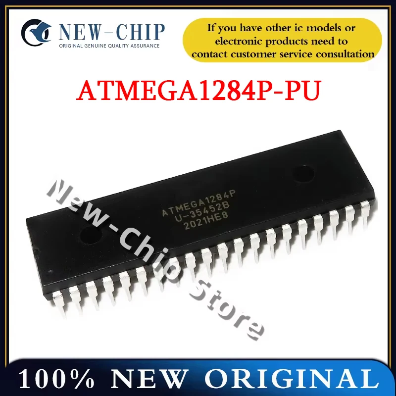 

2PCS-50PCS/LOT ATMEGA1284P-PU DIP-40 AVR MCU microcontroller IC chip New Original ATMEGA1284P