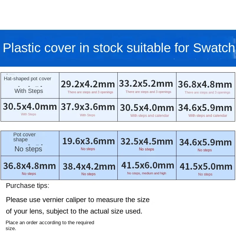 Para Swatch Vidro Acrílico Vidro Orgânico/Tampa De Borracha Espelho Chapéu Em Forma/Tampa Do Pote Em Forma De Vidro Proteção dial Substituir acessórios