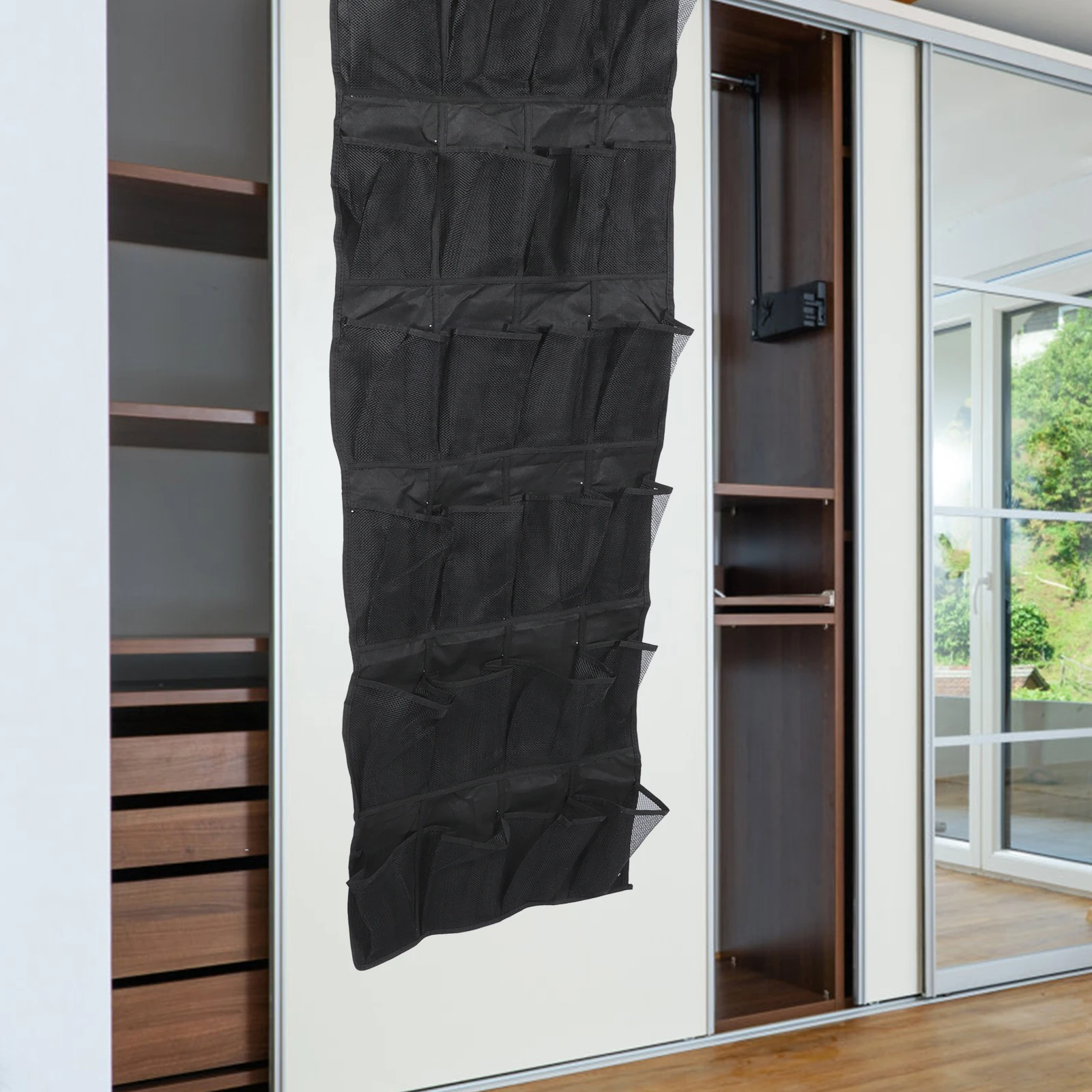 

Shoe Storage Hanging Bag 24 Grids Non woven Fabric Door ganizer Home Shoes Bedroom Bathroom Kitchen Office Closet Pouch