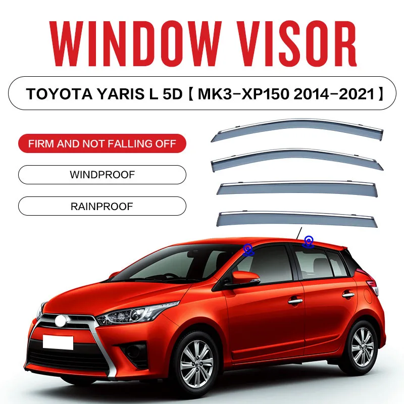 

For YARIS CROSS Window visor Weather Shield Side Window Deflector Car windshield weather shield Car accessories