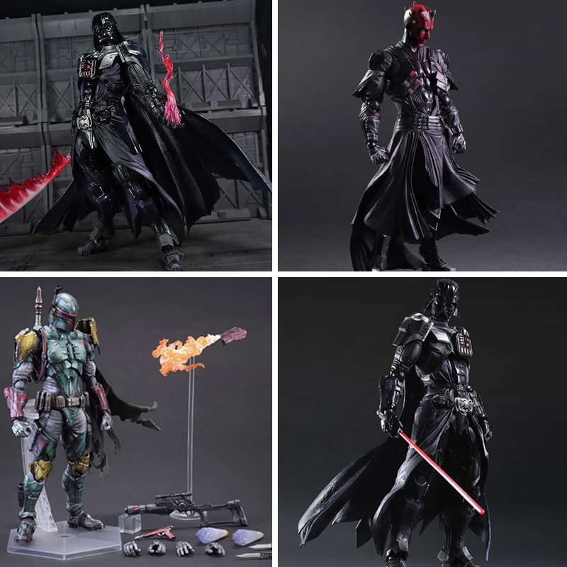 Play Arts Kai Figure Star Wars Anime Figure Boba Fett Darth Vader Stormtrooper Maul Movable Figure Model Toys Collection Gifts