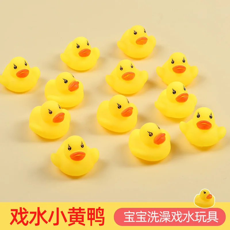 Yellow Duck Bathing Swimming Water Pinching Vocalizing Duck Toy Swimming Pool Bathroom Toddler Toys Pato De Juguete Para Bebés