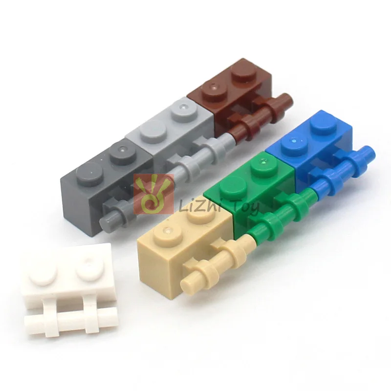 50pcs MOC Parts 30236 Brick Modified 1x2 with Bar Handle on Side Classic Piece Building Block Toy Construction Accessory