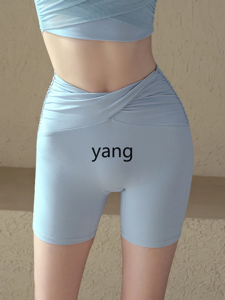CX Sports Shorts Women's Summer High Waist Hip Lift Yoga Pants No Embarrassment Line Tights Quad Pants