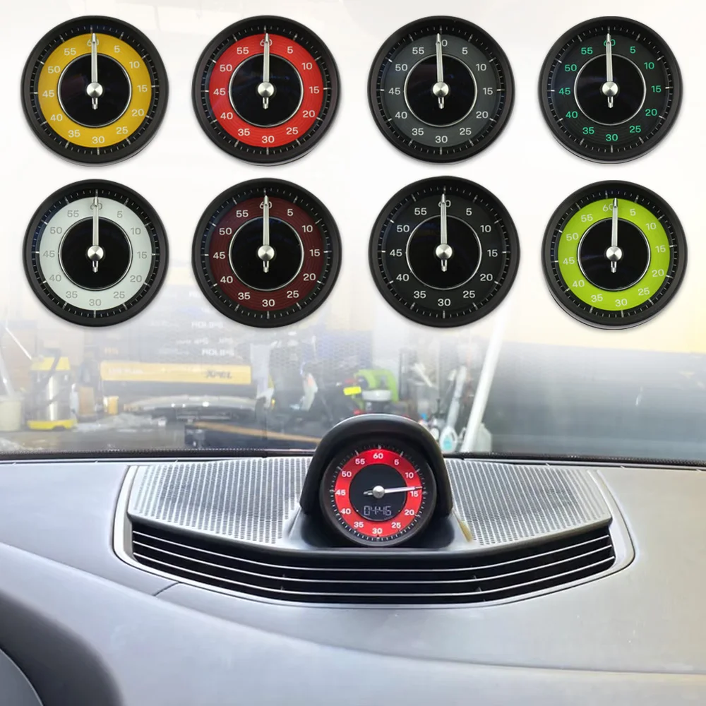 

For Porsche Taycan 2020-2022 Car Stopwatch Interior Center Dashboard Clock Compass Time Electronic Meter Clock Sport Chrono