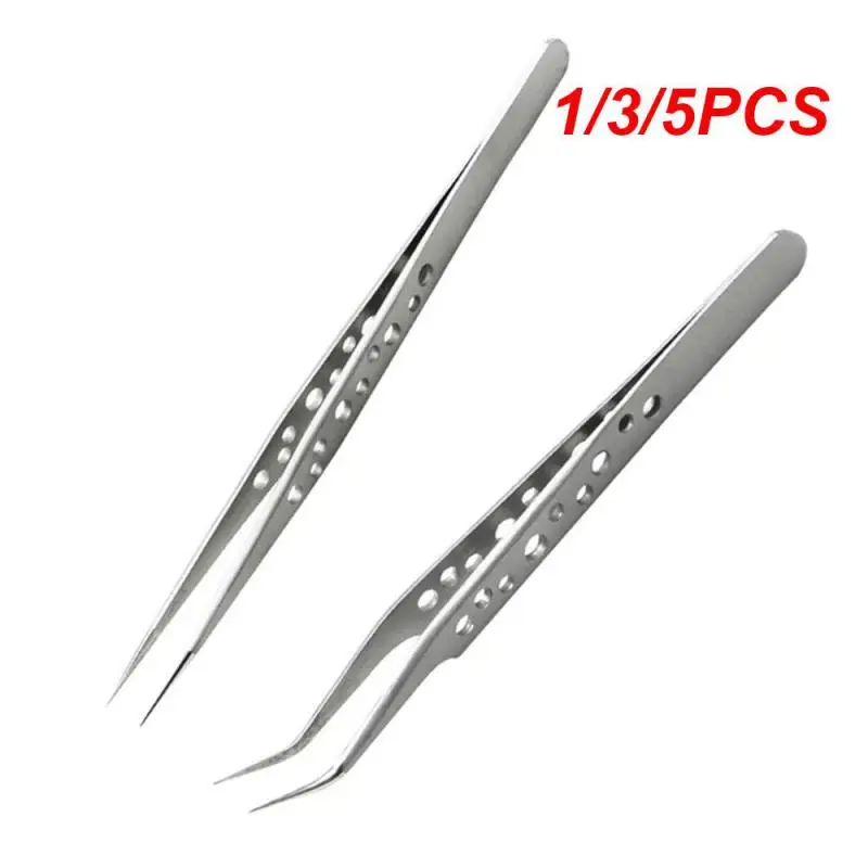 

1/3/5PCS Precision Industrial Tweezers Anti-static Magnetic Stainless Steel Tweezers Set For Electronics Soldering Maintenance