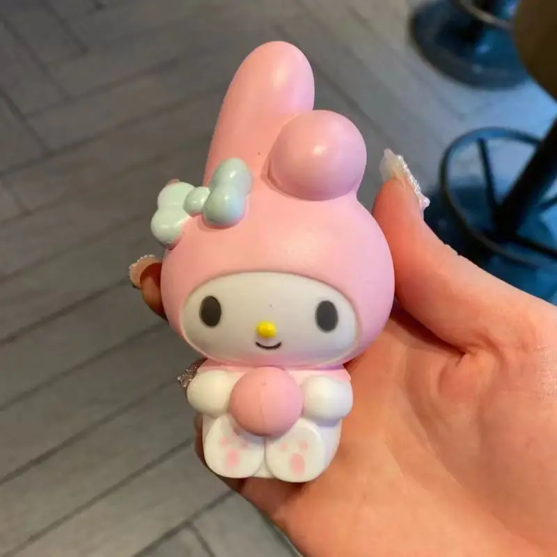 Anime Sanrio Stress Vent Relief Squishy Kuromi Melody Cinnamoroll Blow Bubbles Vent Hand Pinch Toy Healing Slow Rebound Toy Gift