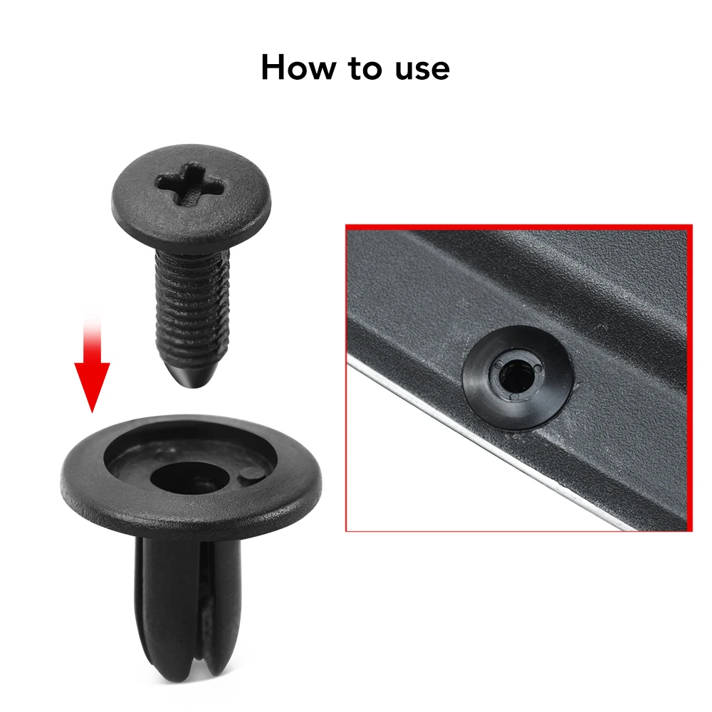 50set 6mm Car Fastener Clip Bumper Fender Liner Rivet for Jdm Accessories Prado 120 Caravan Peugeot Expert Car Organizer