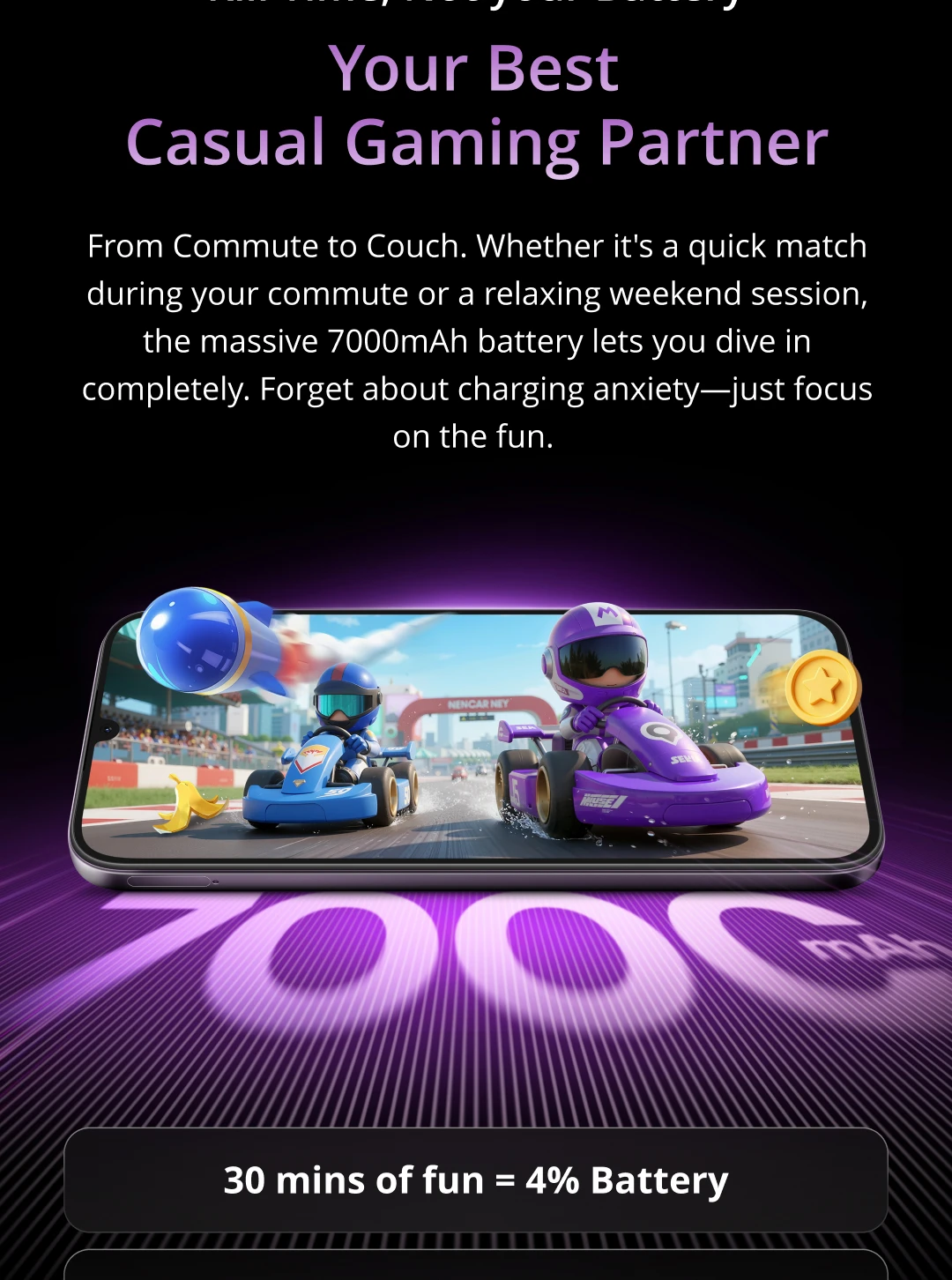 realme P4 Lite Smartphone NFC 7000mAh Battery 15W Charge 6.8" 120Hz LCD Display IP64 8MP Camera 4GB+64GB 4+128GB