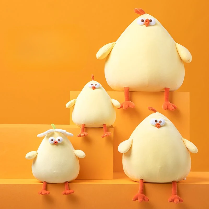 Miniso Joint 35cm Dundun Chicken Cute Plush Pillow Dolls Fried Chicken Toys