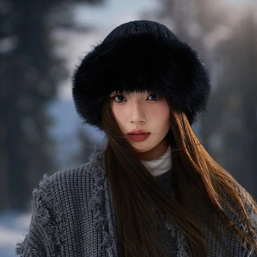 النساء الشتاء رشاقته أفخم رقيق قبعة صغيرة أفخم الدافئة الفراء المنغولية قبعات يندبروف Coldproof تزلج قبعة بحافة للرحلات غير رسمية #1