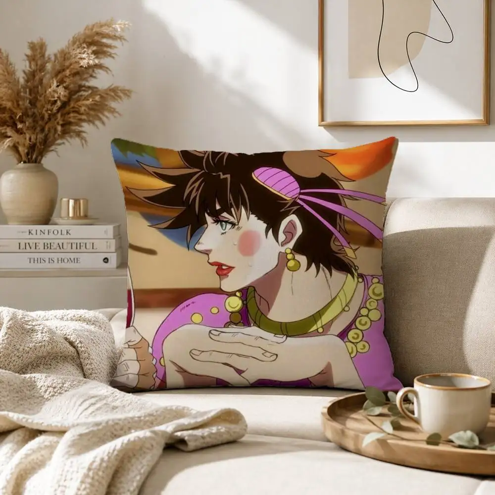Anime JoJo Joseph Joestar Icon Pillow Case for Sofa Living Room Home office Decor Protective Cover 6