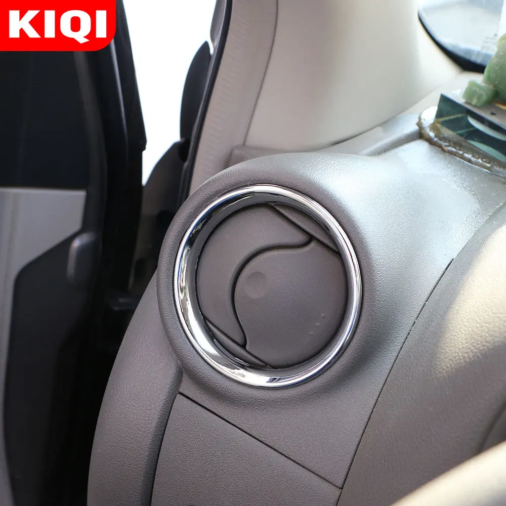 2Pcs/Set ABS Chrome Air Vent Cover for Nissan Sunny N17 Versa 2014-2017 Air Outlet Decoration Trim Stickers