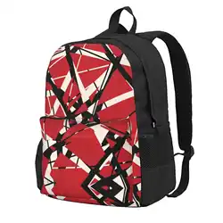 Evh: Authentic Stripes Design (Red) Hot Sale Schoolbag Backpack Fashion Bags Eddie Inspired Stripes Design