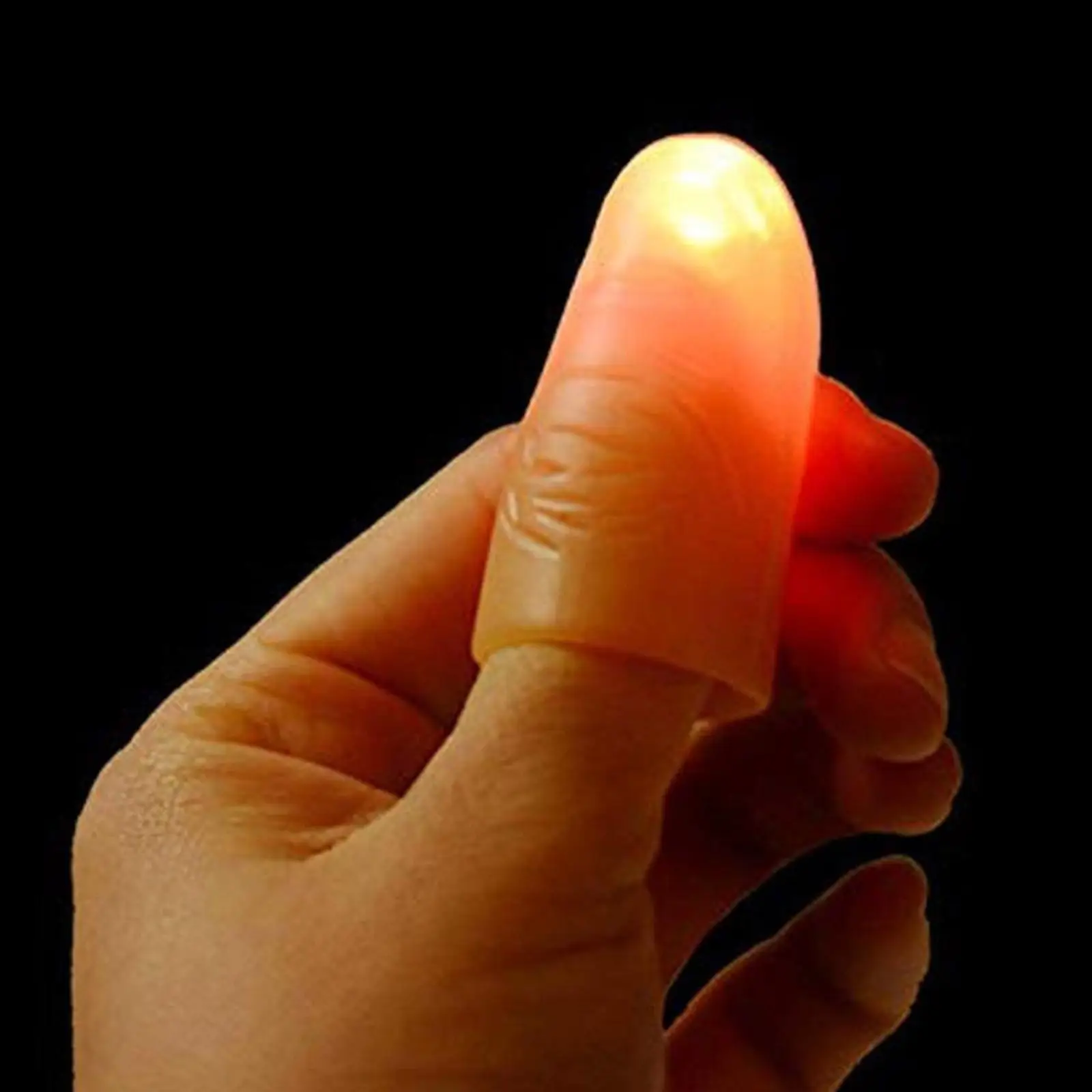 2 ชิ้น Magic Super อิเล็กทรอนิกส์ LED Light กระพริบนิ้วมือ Magic Trick Props เด็ก Amazing Glow ของเล่นเด็ก Luminous Decor ของขวัญ