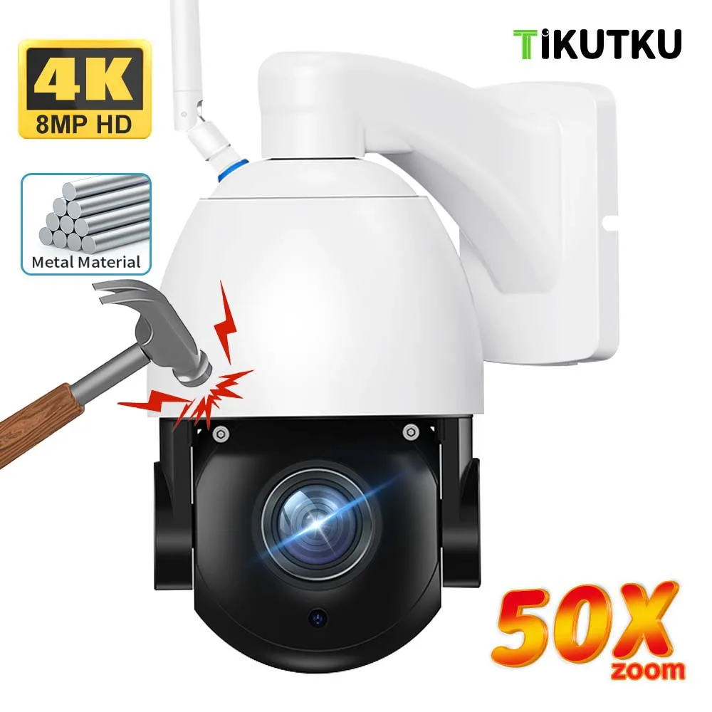 

50X Zoom IP Camera 4K 8MP WIFI Outdoor Security Protection 120M IR Distance CCTV Video Surveillance Motion Detection iCsee XMeye