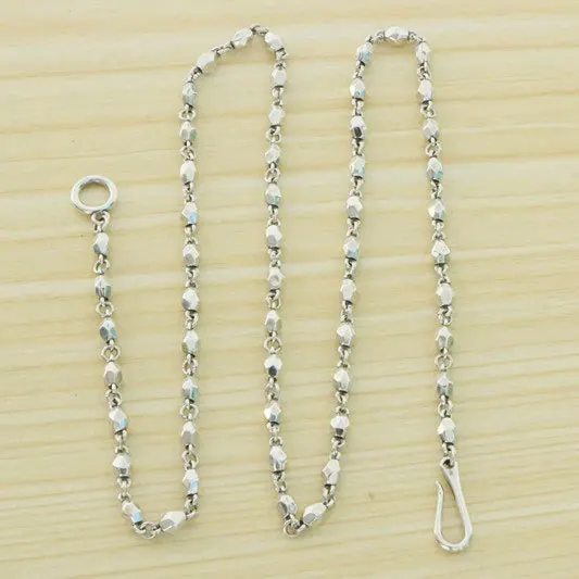 Personality cool sterling silver small stone chain necklace Small group advanced design sense clavicle chain accessories fashion