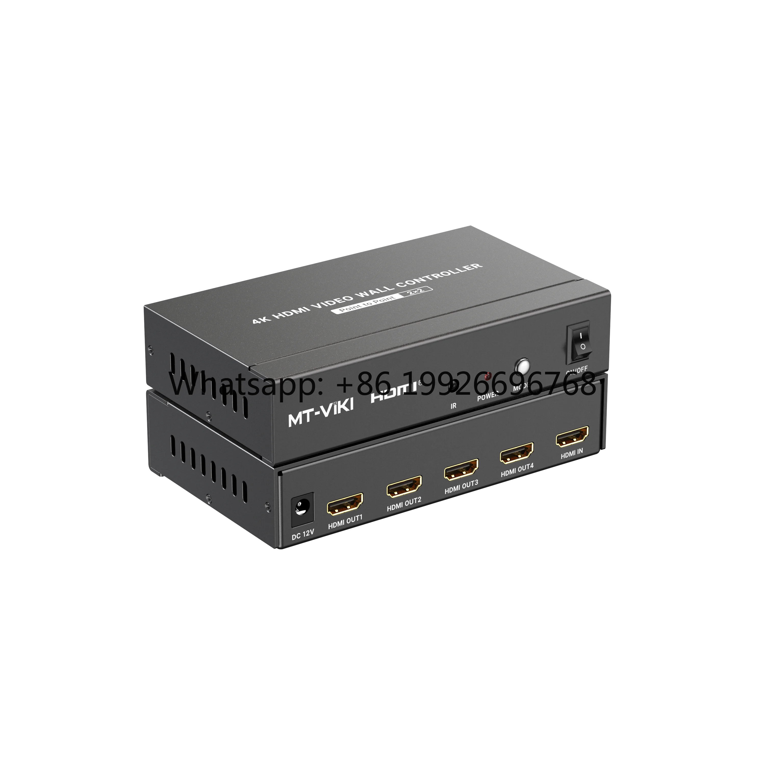 4K 60Hz HDMI Splitter 1 in 4 Out,  4K HDMI Splitter 1x4 for 4 TV Monitors, 4 Port hdmi Splitter 2x2 with Power Adapter