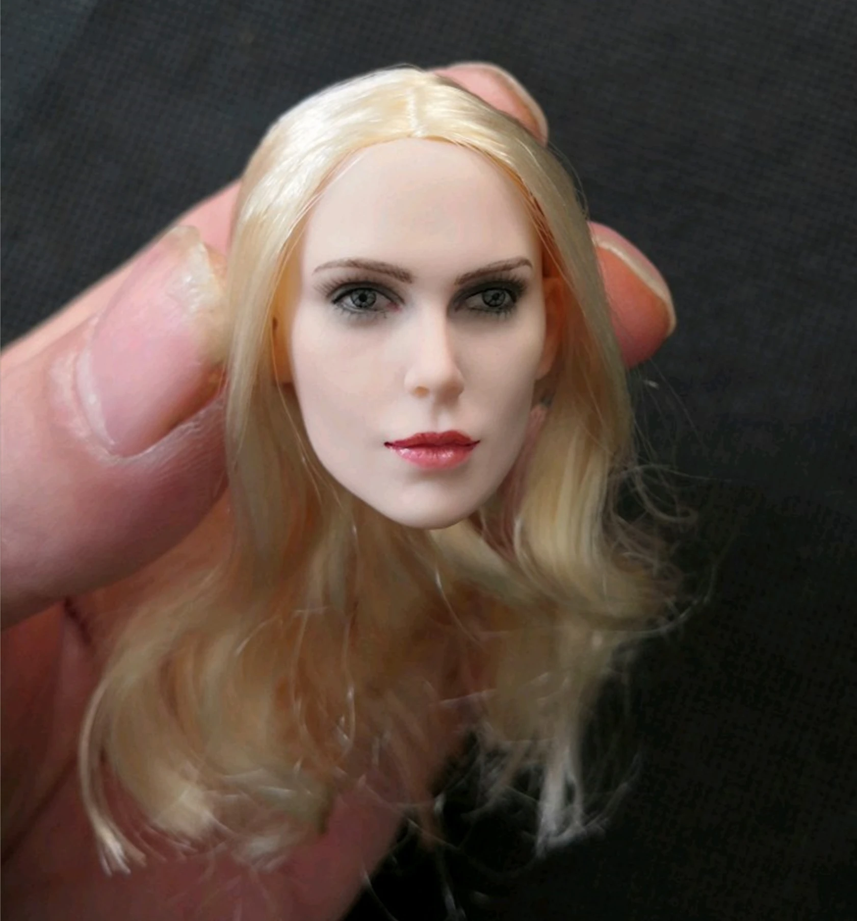 1/6 Scale Light Yellow Hair America Super Heroine Head Sculpt Fit 12'' TBLeague Pale Action Figure Body