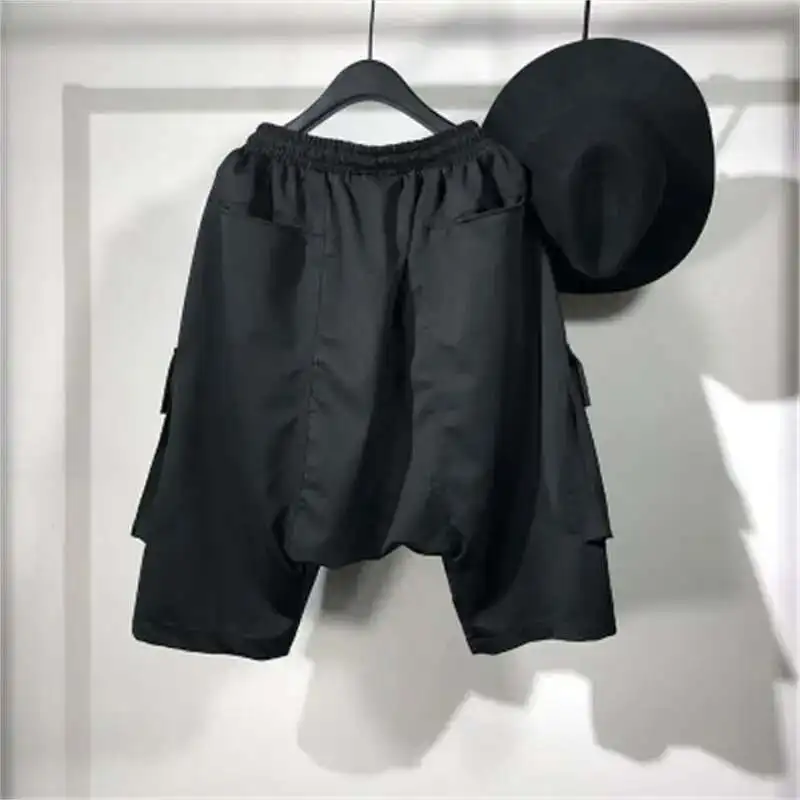 Summer Cargo Original Shorts And American Loose Brand European Multi-Pocket Street Style Hip-Hop Crotch Pants Fashion