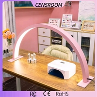 30 Inch 75cm Ring Half Moon Beauty Salon Lights Adjustable Brightness BI-color LED Manicure Table Lamp For Nail Art