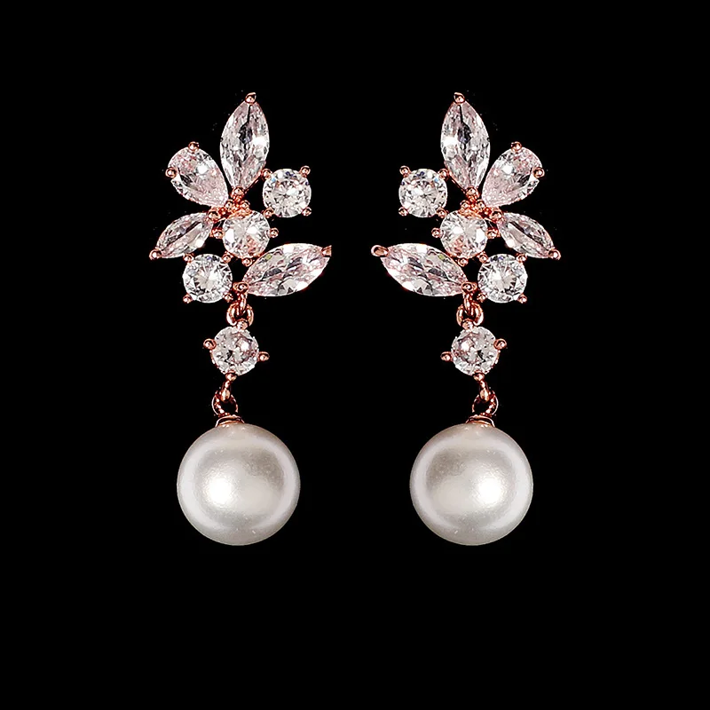 Zircon Hoop Drop Earrings Luxury Rhinestone Crystal Long Tassel Earrings for Women Wedding Bridal Jewelry Bridesmaid Gifts image 6