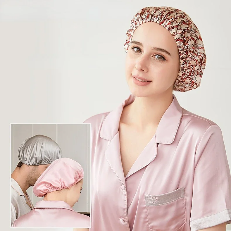 Bonnet de nuit en forme de mûrier pour hommes et femmes, protège les cheveux, turban élastique, couverture de sauna