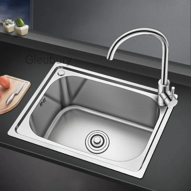 Thickened Kitchen Sinks Stainless Steel Large Dishwashing Kitchen Sinks Basin Home Improvement Fregaderos De Cocina ZY40SC