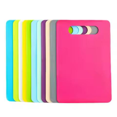 Kitchen Tools Multicolor Easy To Clean Nonslip Plastic Chopping Board Food Cutting Block Mat Tool Kitchen Cook Supplies