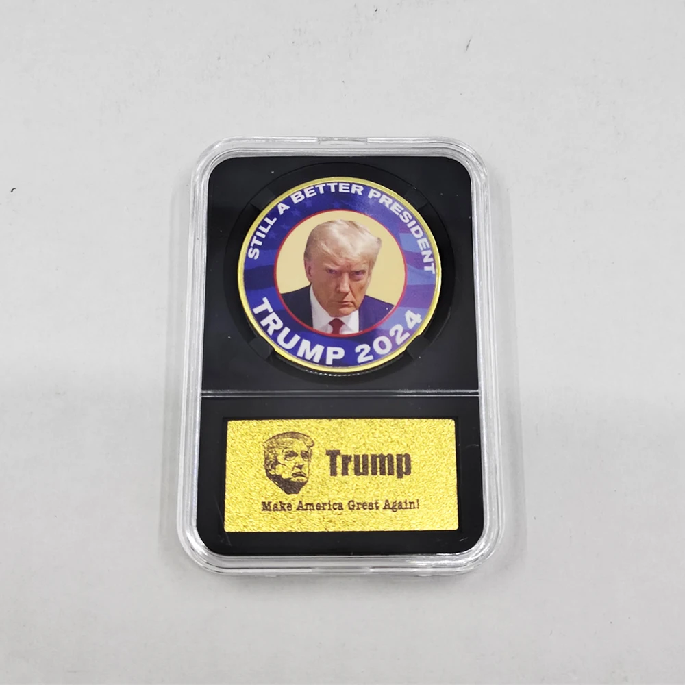 Donald Trump 2024 still a better  President of the USA  Coin with case Shooting Incident Medal Souvenir