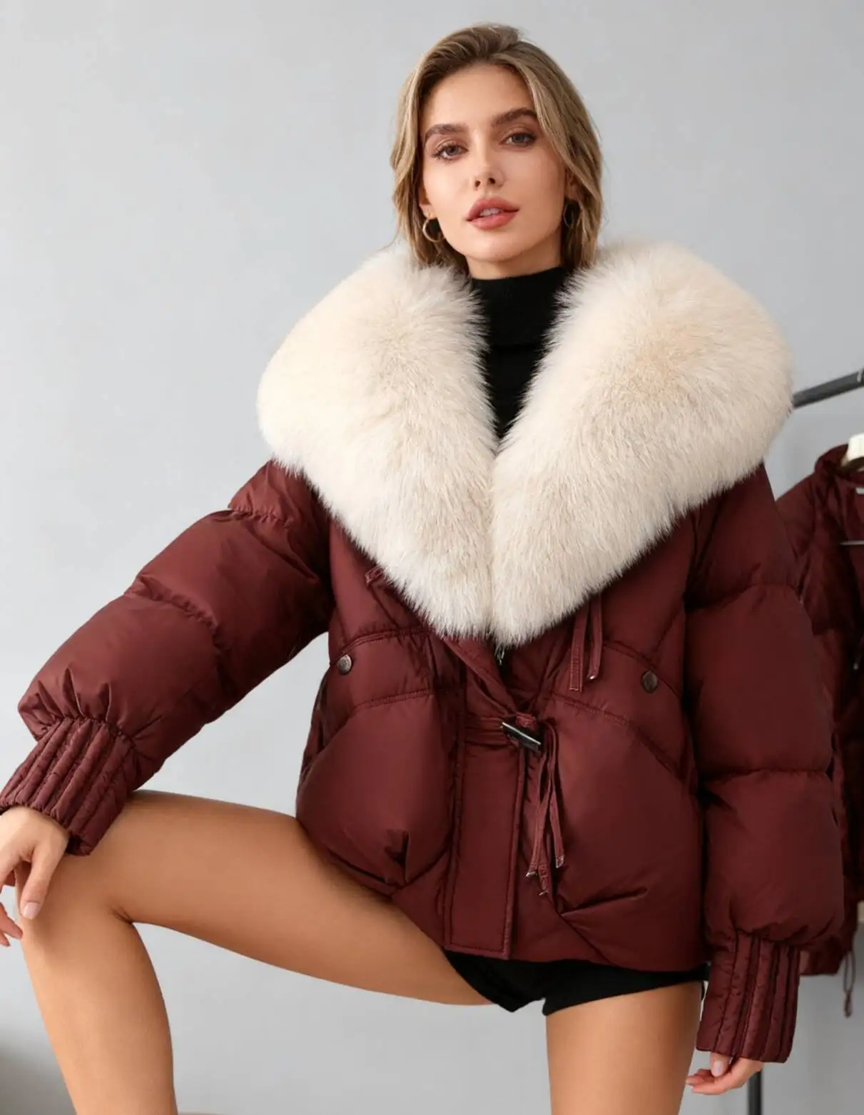 

Парки женские с капюшоном, осенние, полиамидные, с набивкой в стиле пэчворк, с завязкой на талии, с закрытым клапаном и карманом, контрастные, на пуговицах, воротник-стойка, Urban 2025