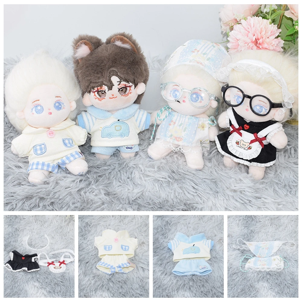 

10CM Cotton Doll Clothes Match Color Hoodies Lovely Blouse Replacement Outfit Toy Sweater for Playing House Photo Props